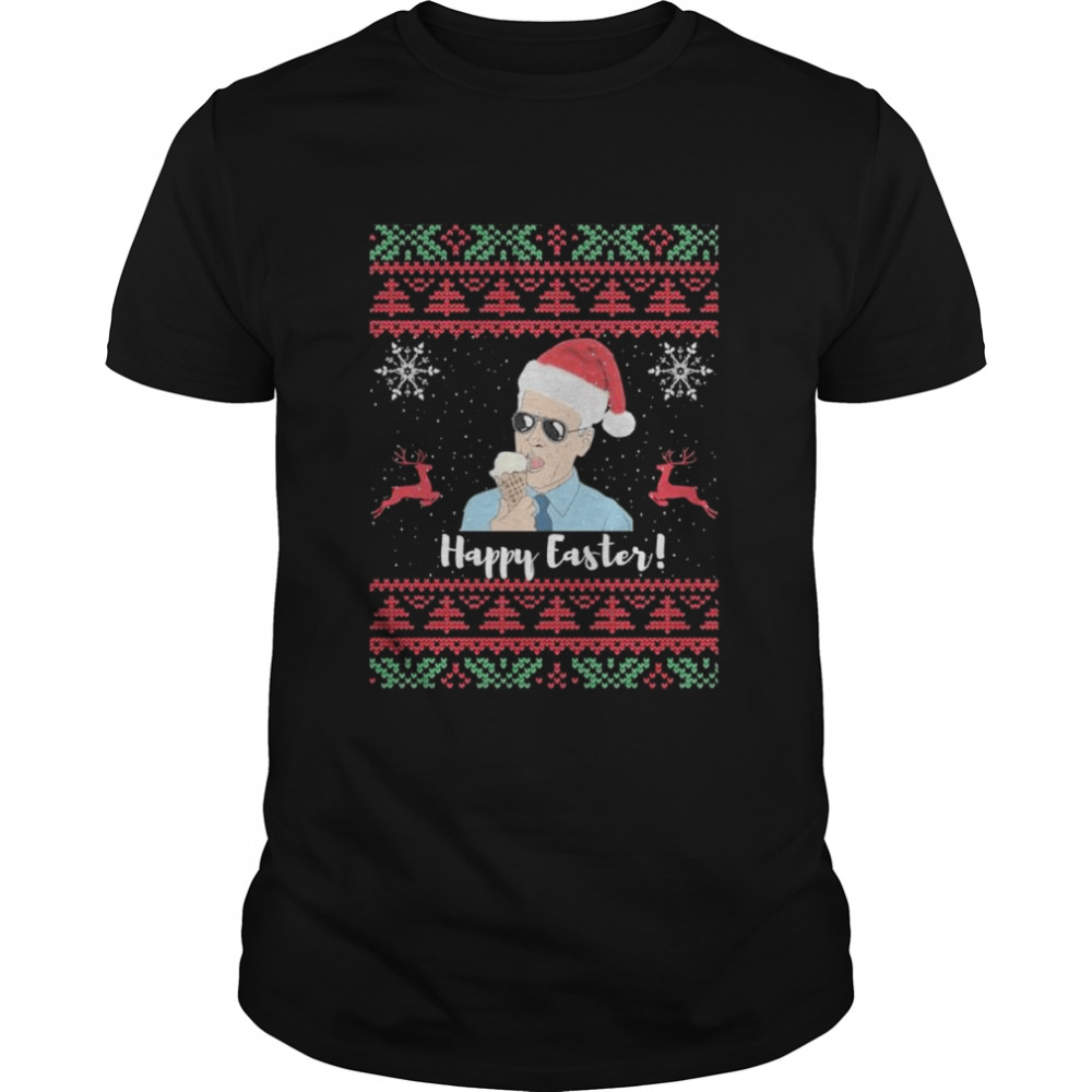 Santa Joe biden cream happy easter 2022 ugly Christmas sweater