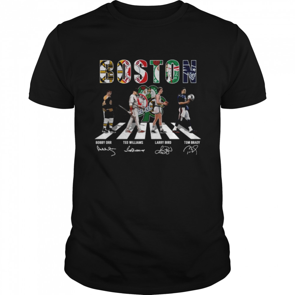 Boston Sports Teams Abbey Road Signatures 2022 Shirt