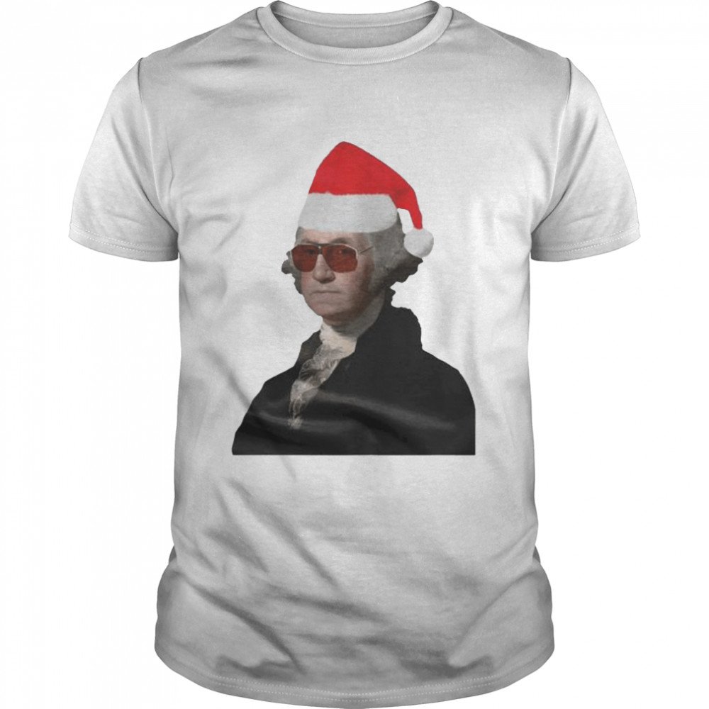 george Washington santa hat Christmas shirt