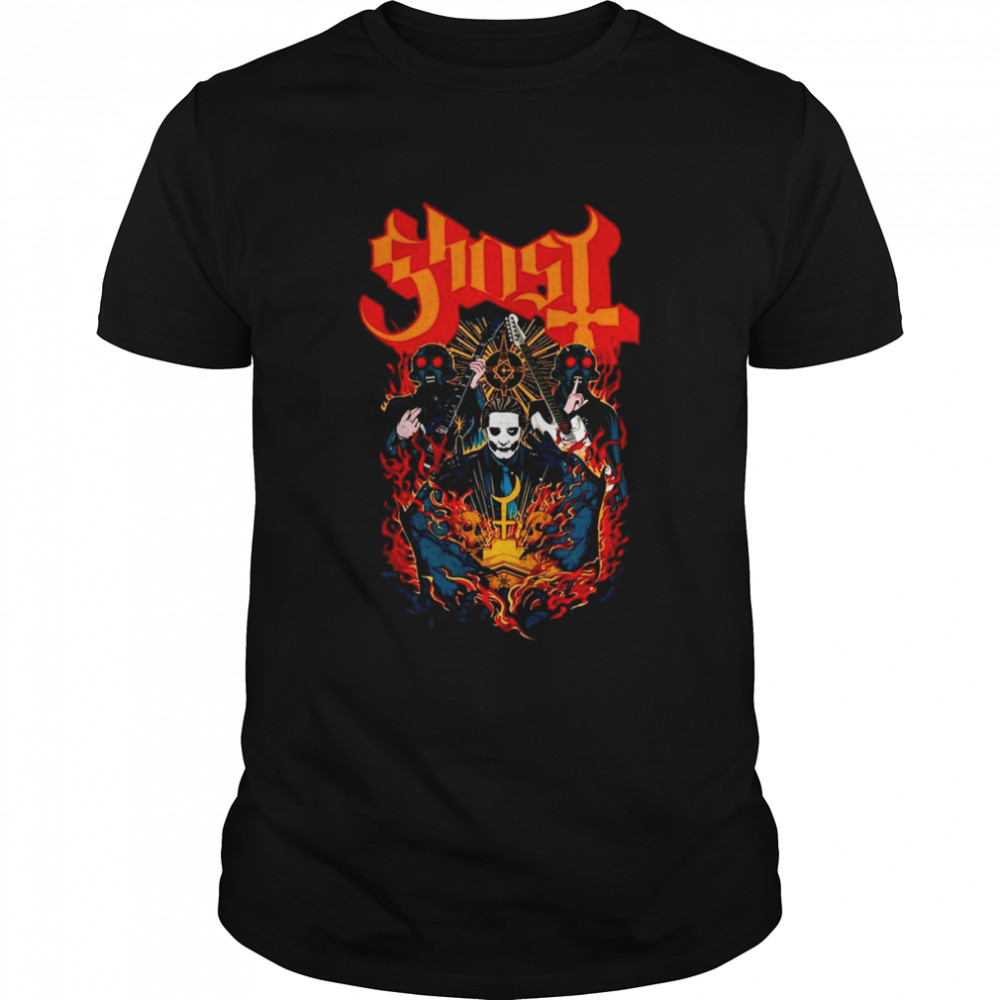 Ghost Bc Mary On A Cross Shirt