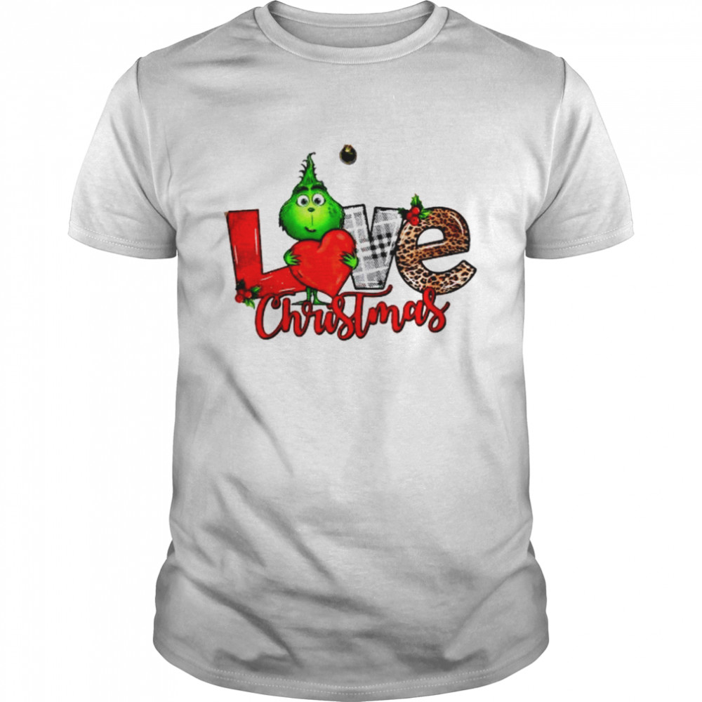 Grinch hug heart loves 2022 Christmas sweater