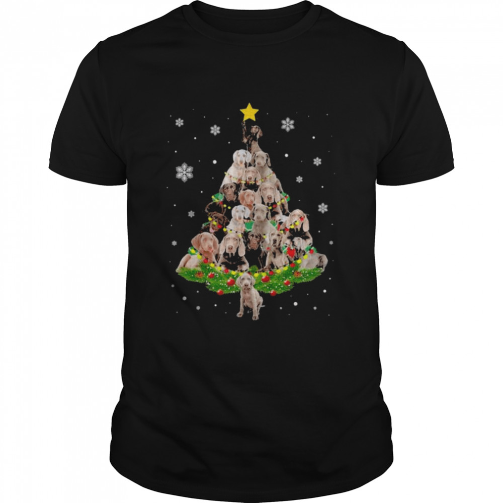 Santa hat weimaraner 2022 Christmas tree sweater