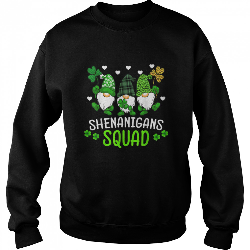 Shenanigans Squad St Patricks Day Gnomes Green Proud Irish T- B0BMKW3GB5 Unisex Sweatshirt