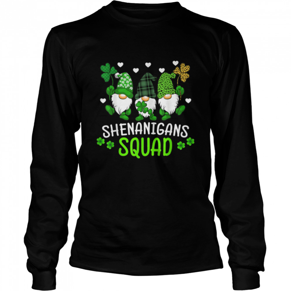 Shenanigans Squad St Patricks Day Gnomes Green Proud Irish T- B0BMKYFNTF Long Sleeved T-shirt