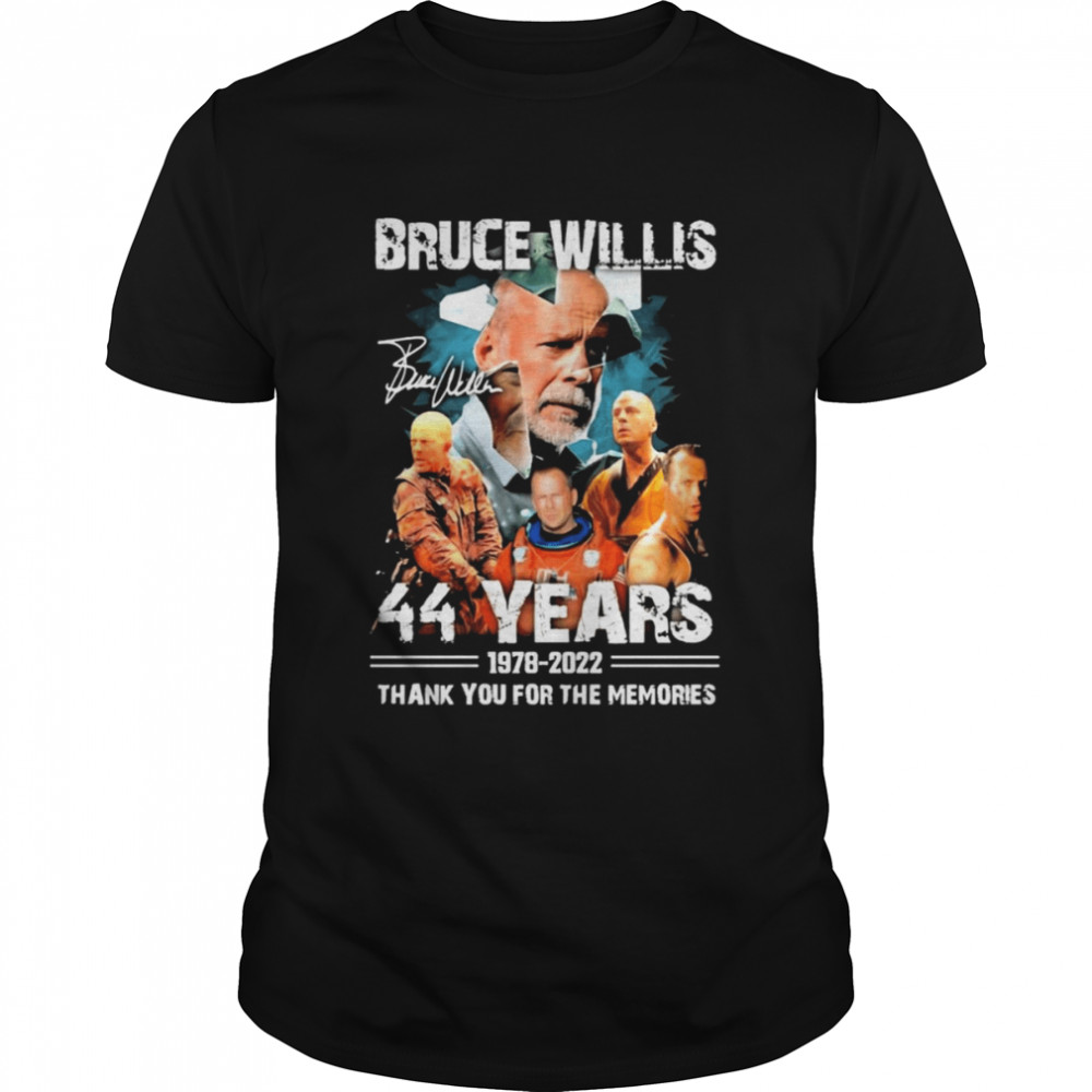 The Actor 44 Years Signature Bruce Wills shirt