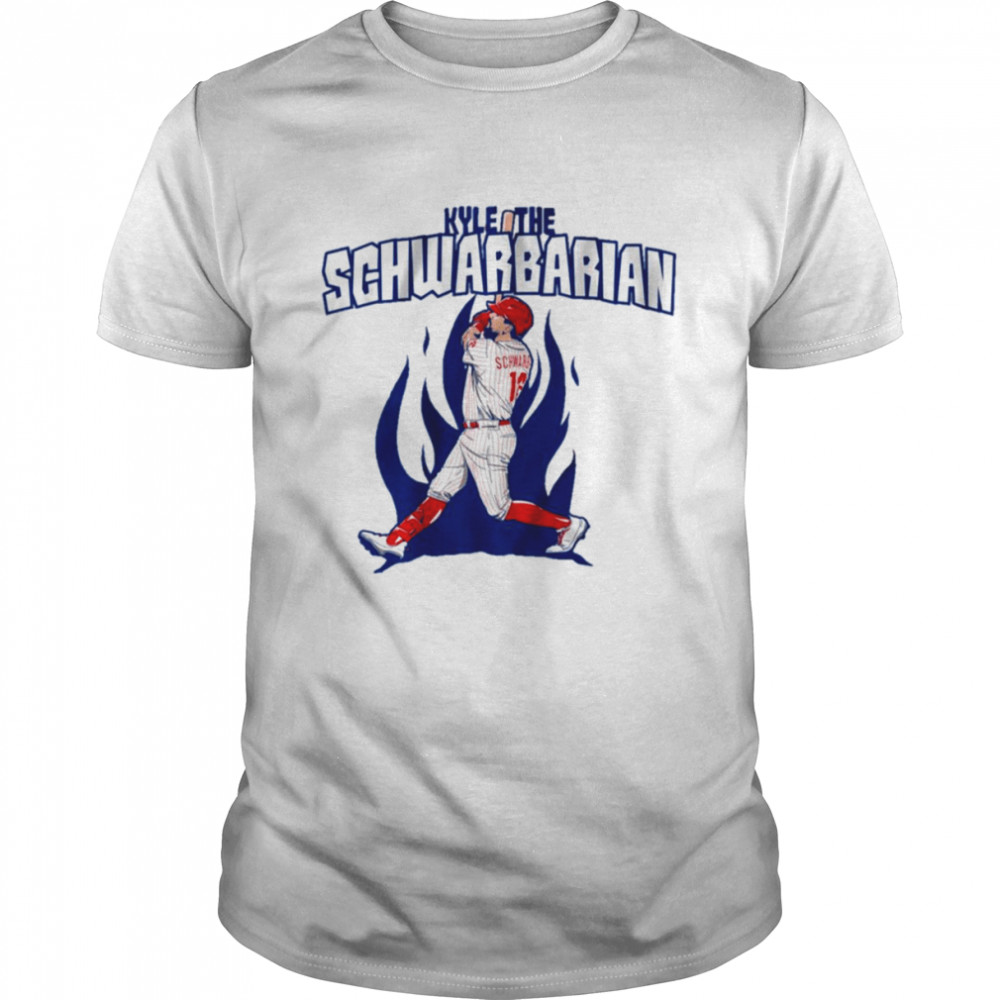 Blue Fire Baseball Design Kyle Schwarber shirt