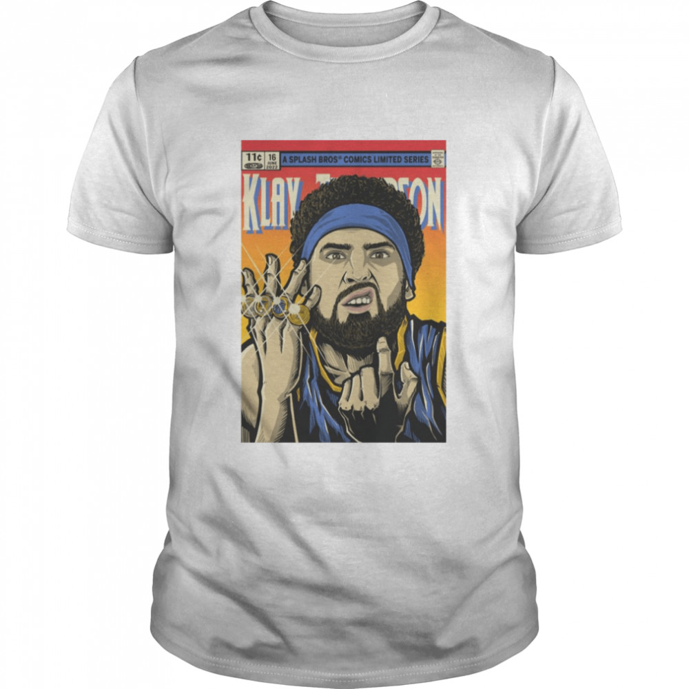 Cartoon Design Basketball Player Klay Thompson shirt