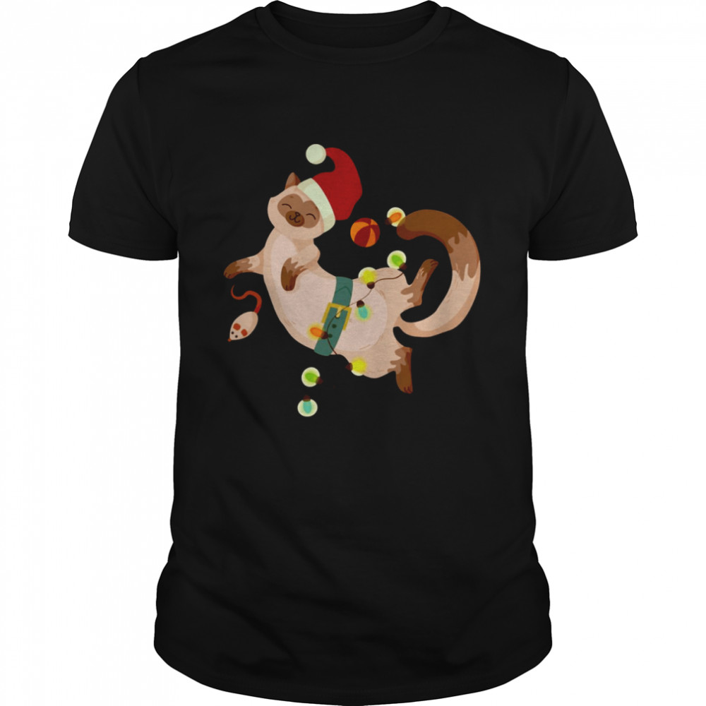 Christmas Siam Cat Cute Design Cat Lover shirt