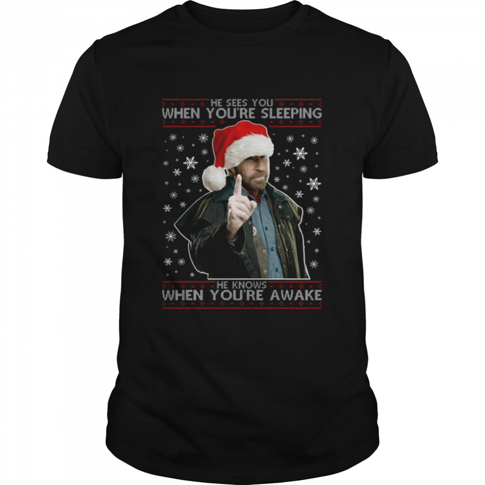 Chuck Norris Christmas Knit Pattern shirt