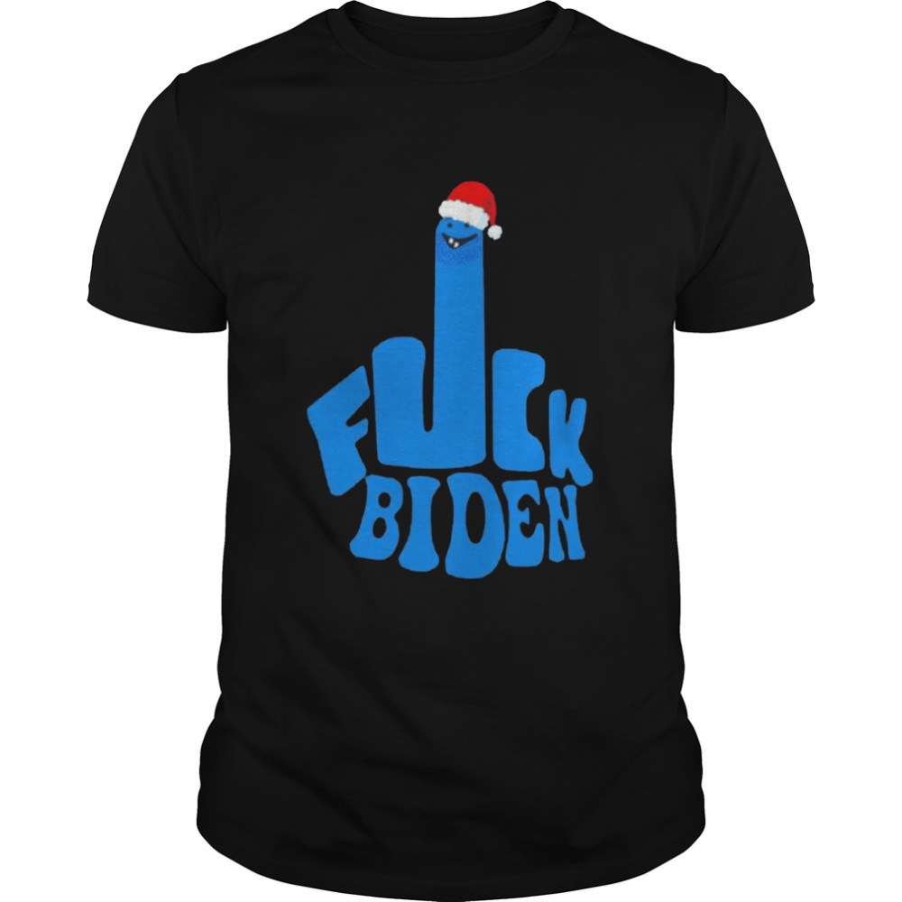 fuck Biden Santa middle finger shirt