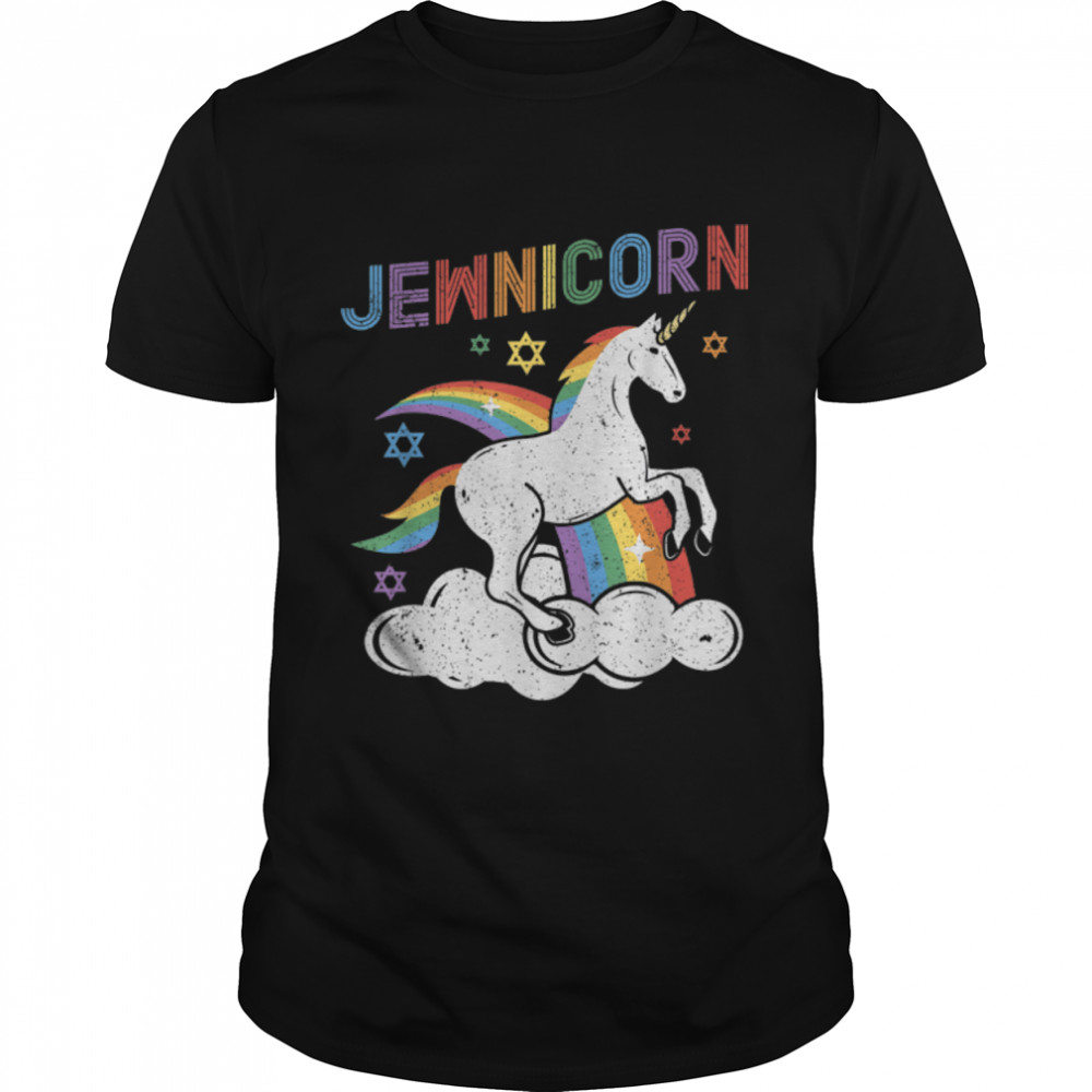 Jewnicorn Funny Jewish Unicorn Chanukah Girls Hanukkah Women T-Shirt B07B3B51PJ