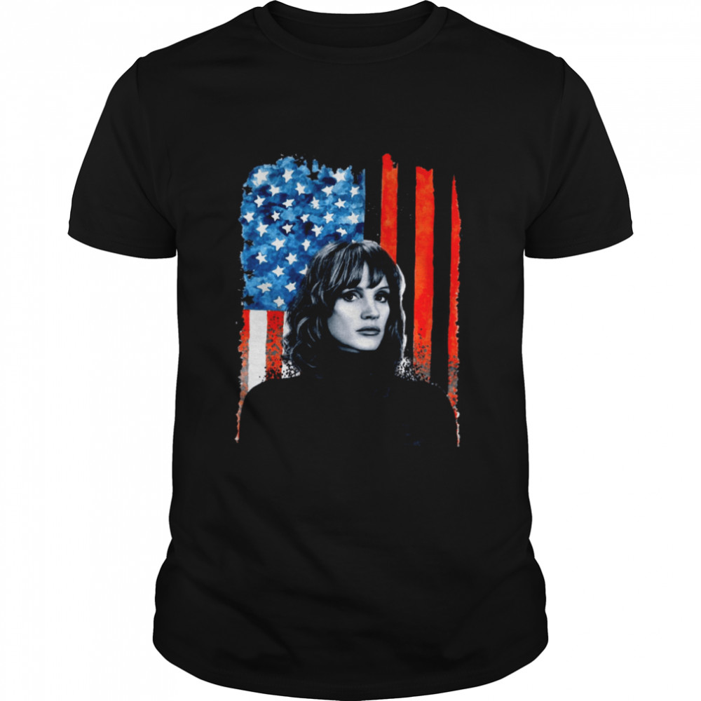 The 355 Jessica Chastain Mace American Flag shirt