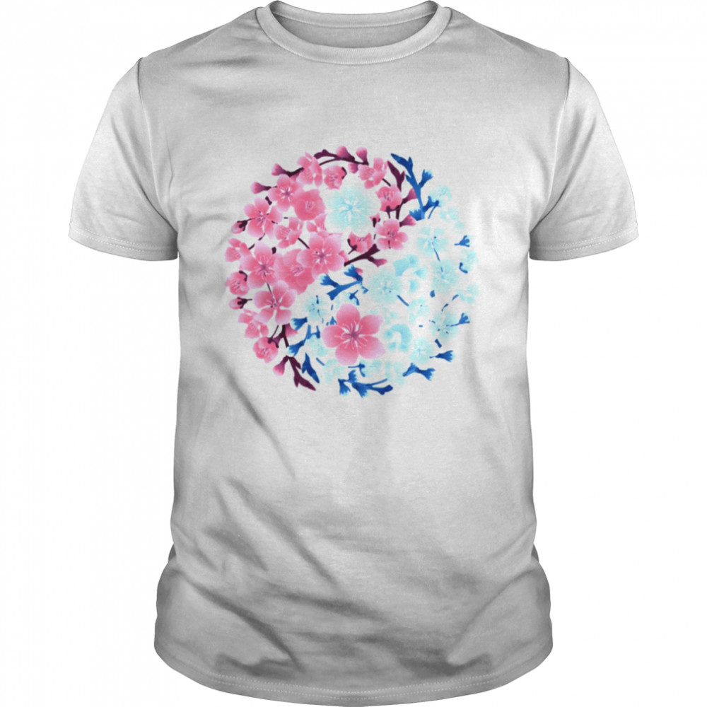 Yin And Yang Cherry Blossom Anime Style shirt