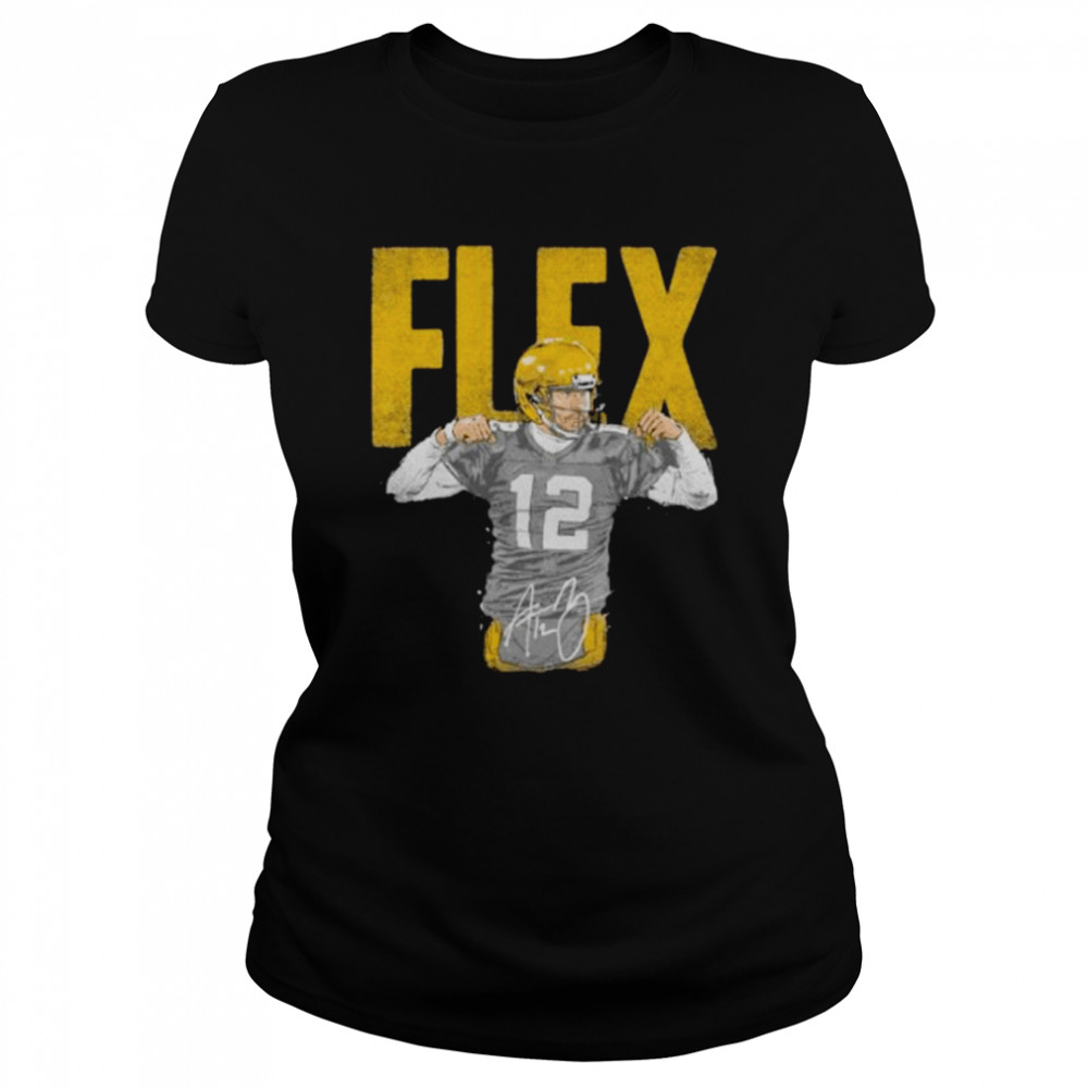 aaron Rodgers flex bold Green Bay Packers shirt Classic Women's T-shirt