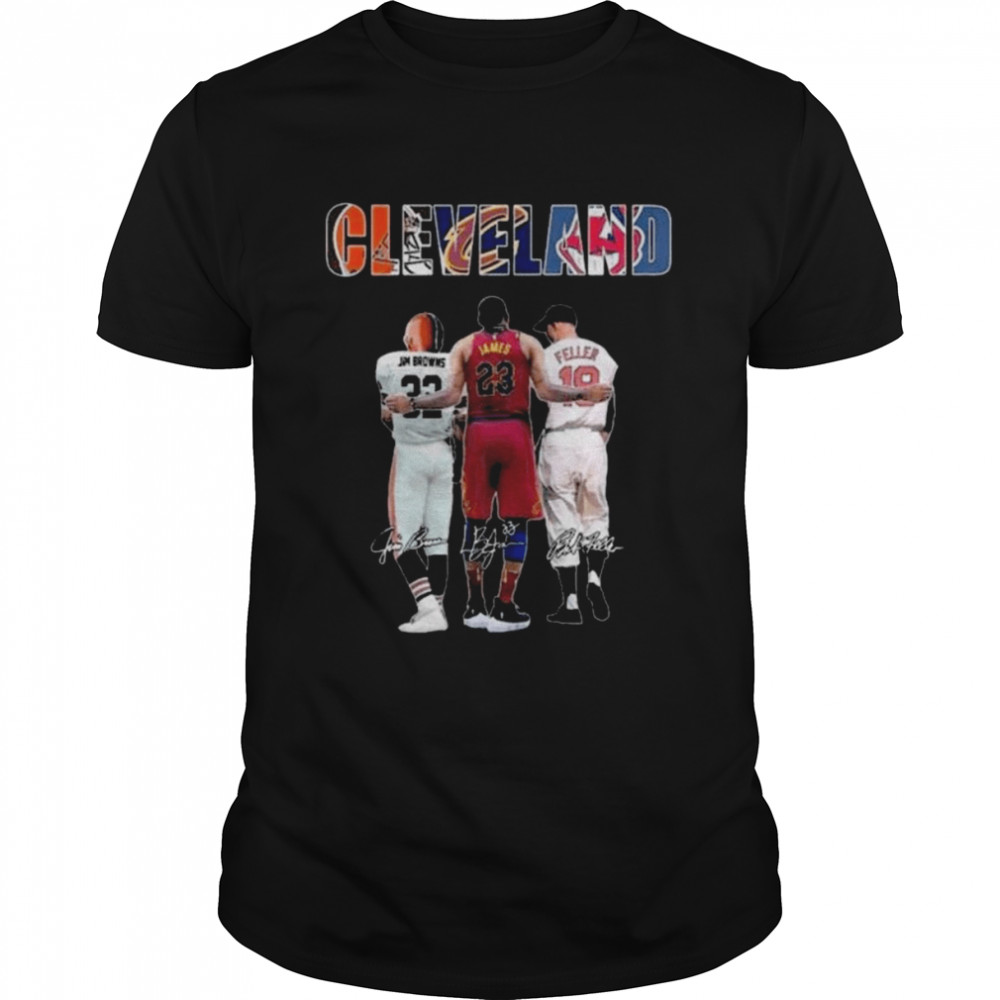 Cleveland Sport Jum Bowns James And Feller Signatures Shirt