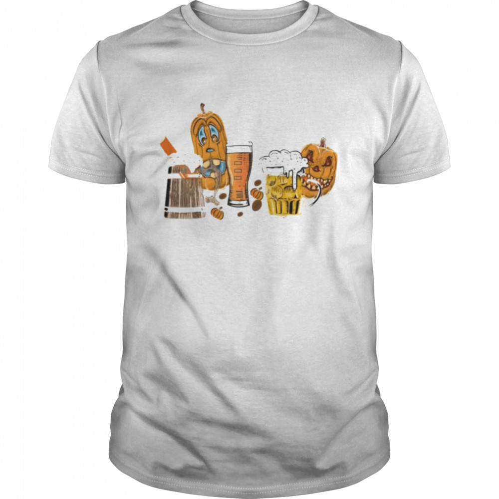 Halloween Pumpkin Latte Beer Coffee Lover shirt