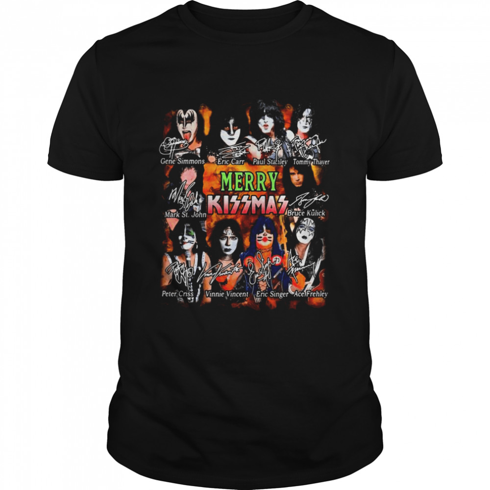 Kiss Merry Kissmas Signatures Christmas 2022 Shirt