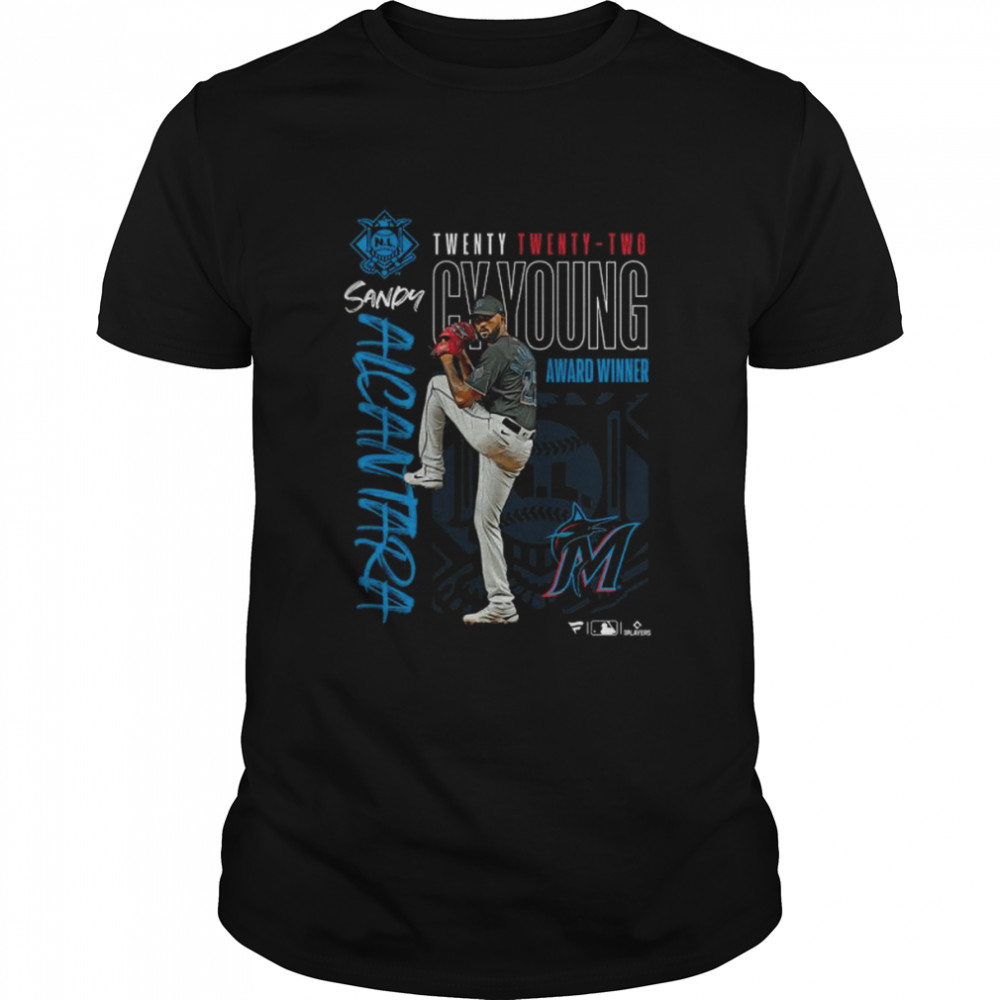 Sandy Alcantara Miami Marlins 2022 NL Cy Young Award Winner T-Shirt