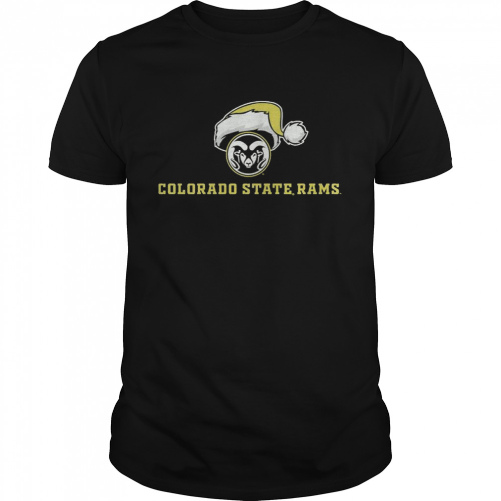 Colorado State Rams Logo With Santa Hat Shirt