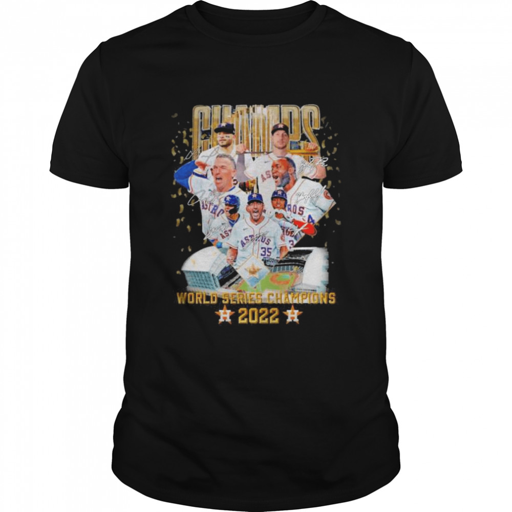 houston astros champs world series champions 2022 signatures shirt