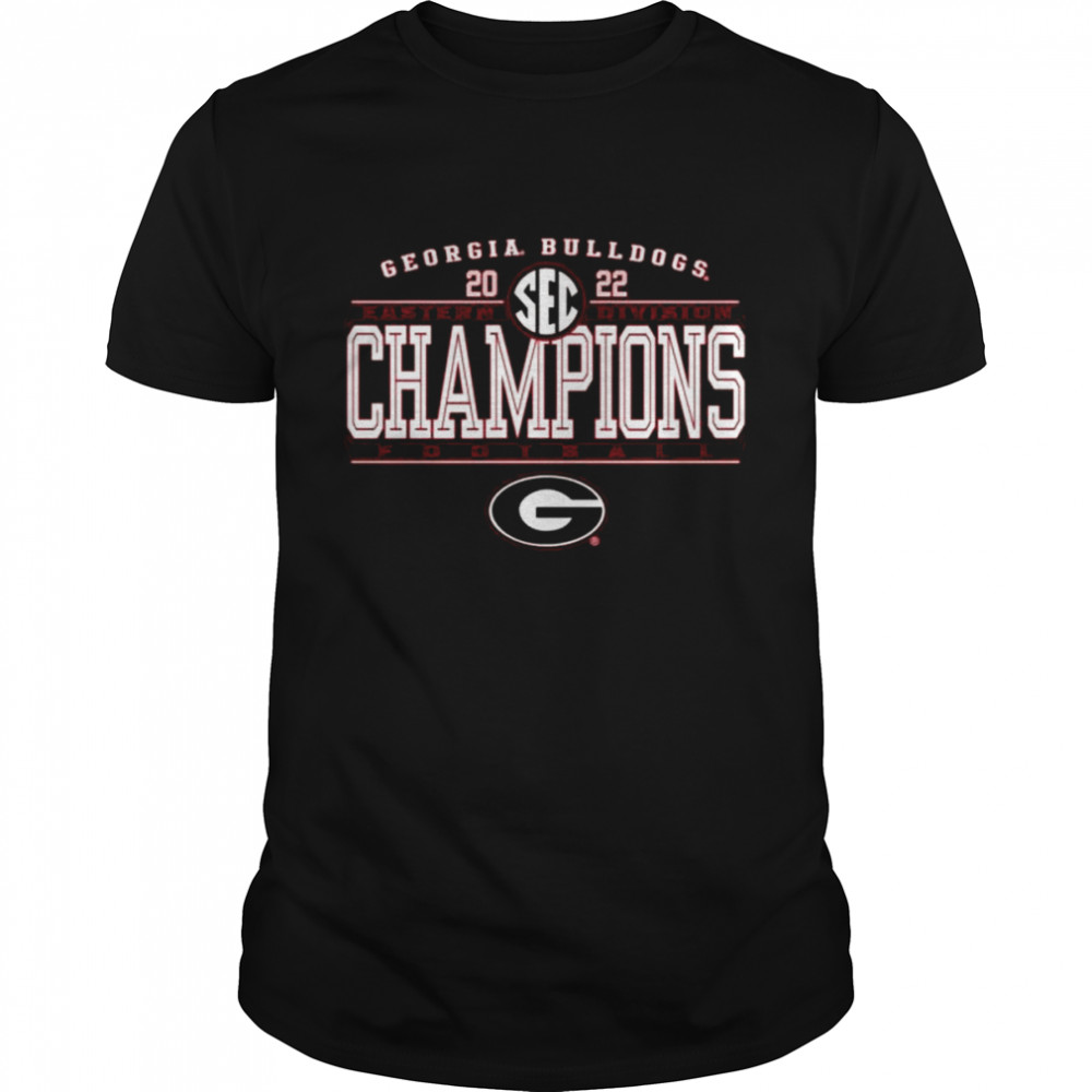 University of Georgia Bulldogs Football 2022 SEC East Champions T-Shirt