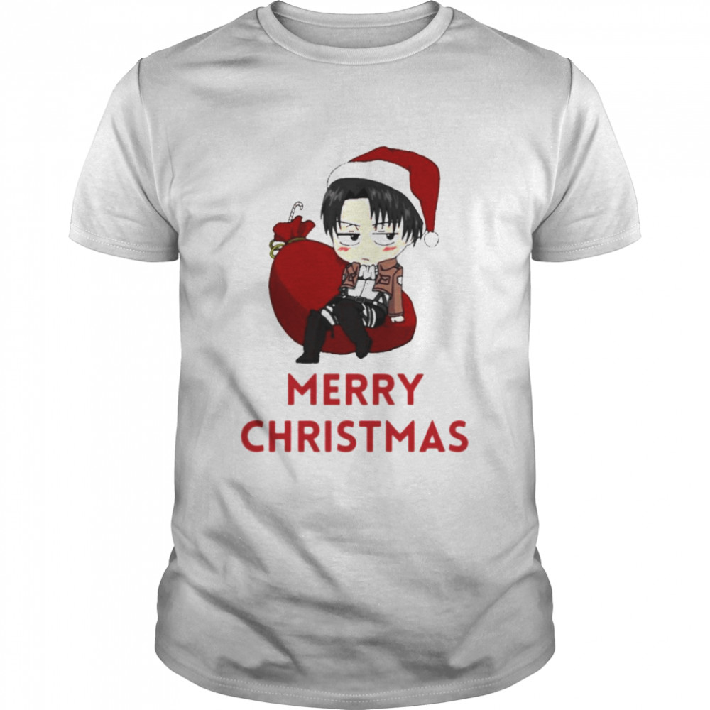 Attack on Titan Levi chibi Christmas t-shirt