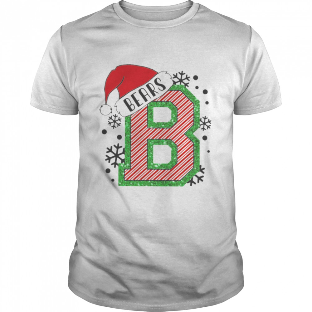 Bears hat christmas B logo t-shirt