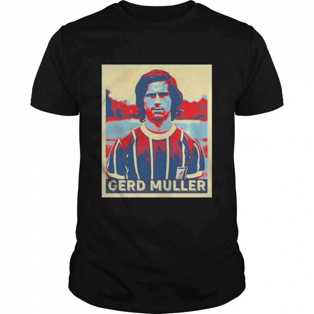 Gerd Muller Football graphic legend t-shirt