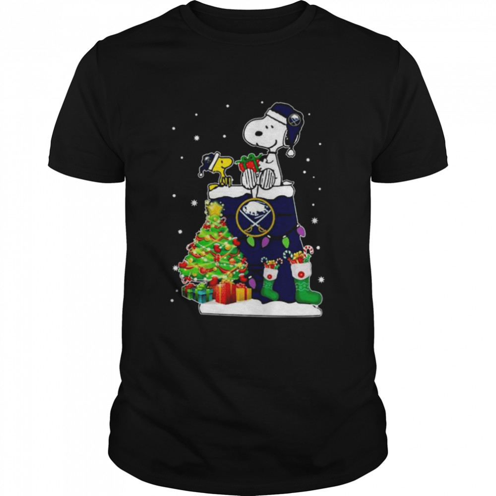 Santa buffalo sabres snoopy and Woodstock Christmas shirt