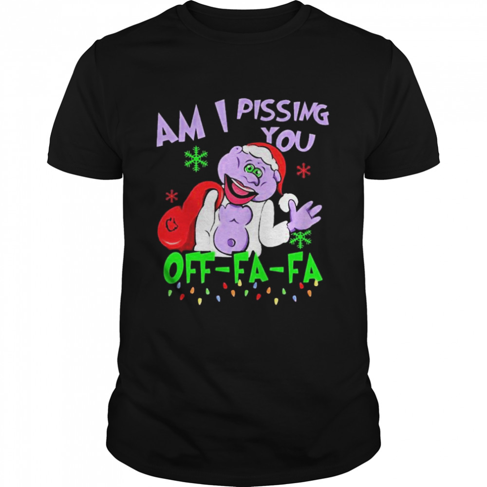 Santa peanut Jeff Dunham am I pissing you off fa fa merry Christmas shirt