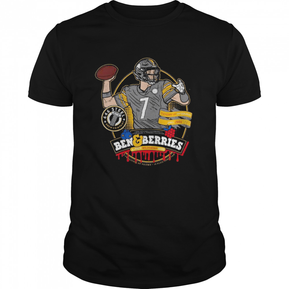 Ben Roethlisberger Pittsburgh Steelers Ben And Berries A Juioy Wildberry Sour Shirt