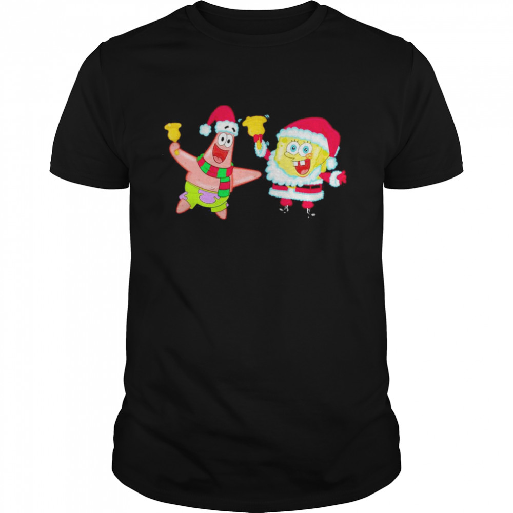 Bob and Patrick Christmas bells design t-shirt