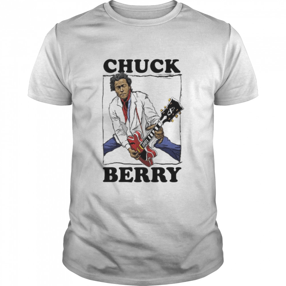 Chuck Berry jazz musician hand drawing t-shirt