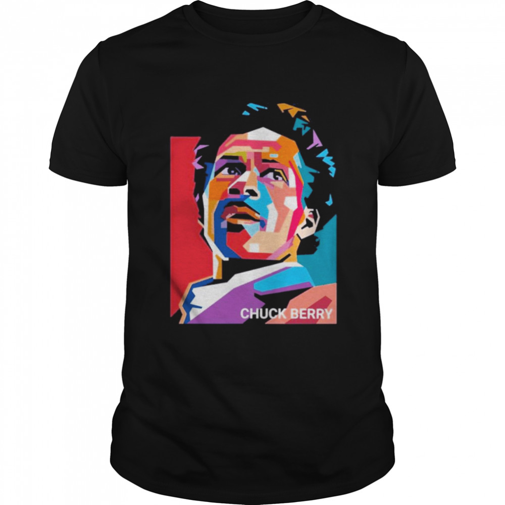 Chuck Berry pop art portrait t-shirt