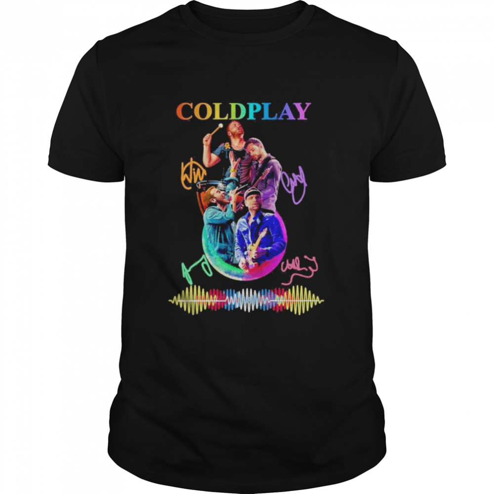 Coldplay wave rock music t-shirt