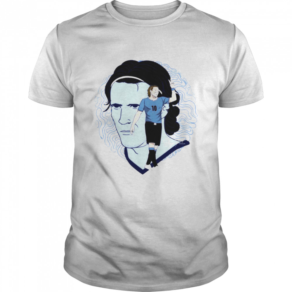 Diego Forlan aesthetic design portrait Football t-shirt