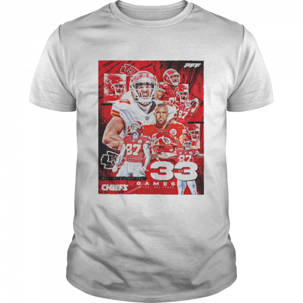 Most By Tight End Chiefs 33 Games shirt