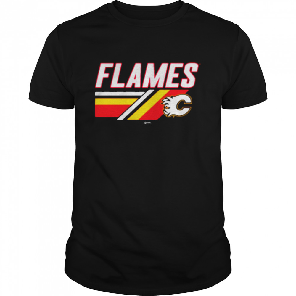 Nhl calgary flames logo black team jersey inspired shirt