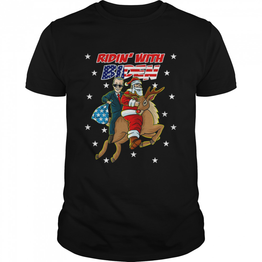 Ridin’ With Biden Christmas Joe Biden Santa Democratic Party shirt