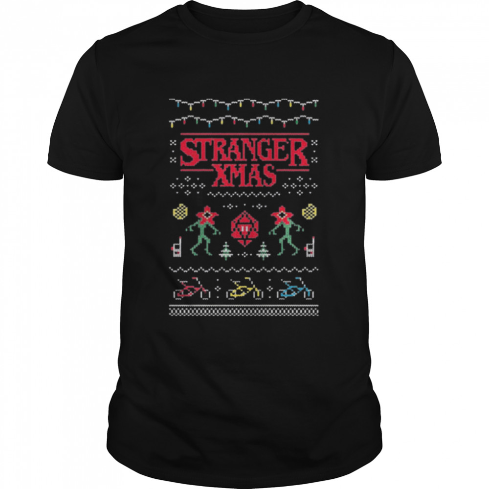 Scary Monster In Stranger Things Christmas Pattern shirt