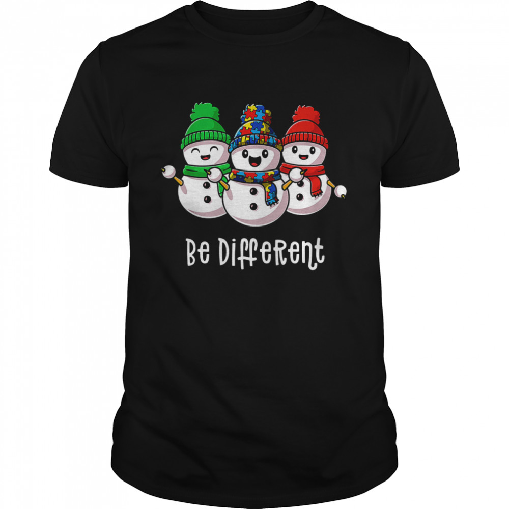 Sowmans Autism Be Different Merry Christmas shirt