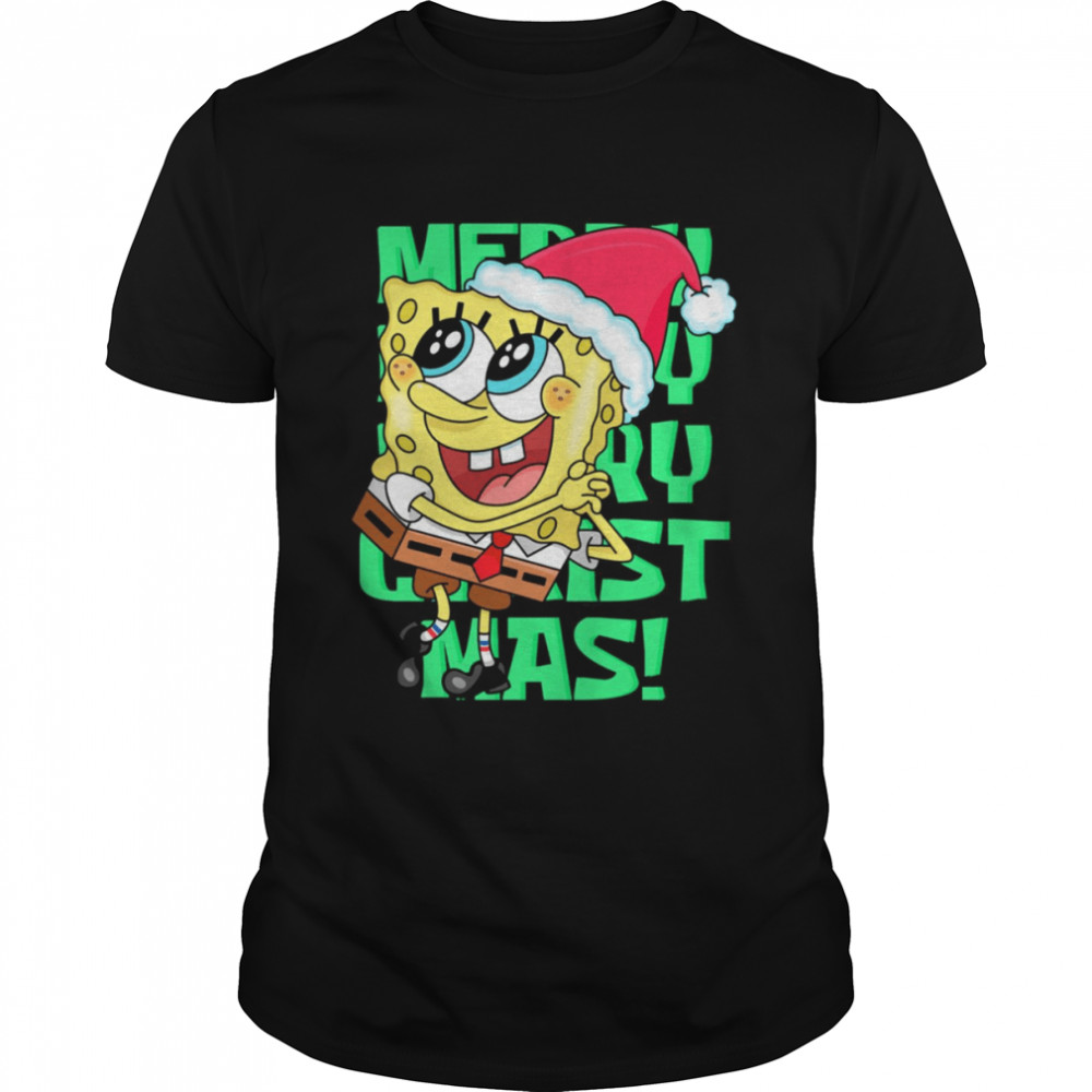 Spongebob Wearing Santa Hat Spongebob Christmas shirt