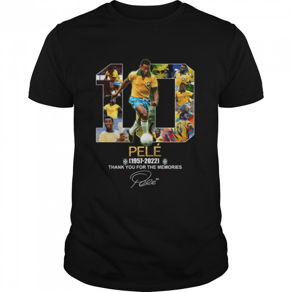 Thank You For The Memories Signature King Of Football Pele Brazil shirt