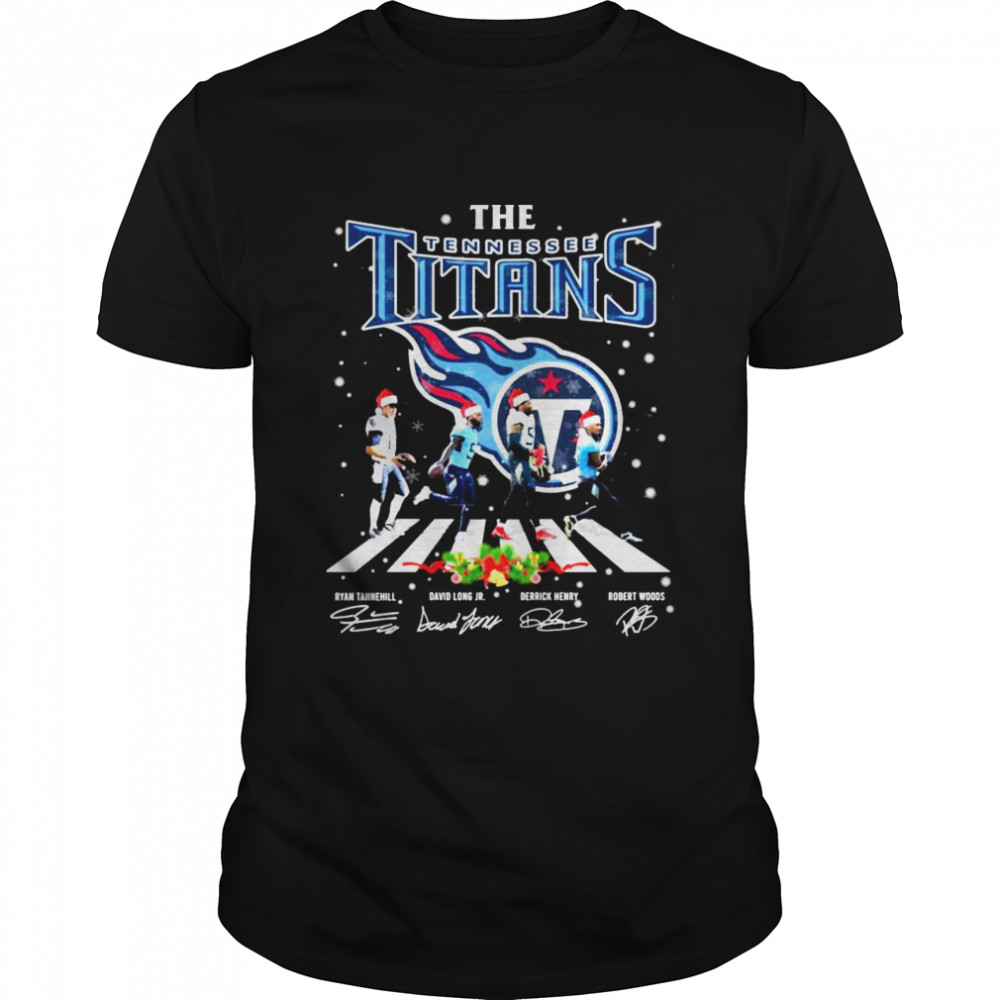 The Titans NFL Team 2022 Abbey Road Merry Christmas Signature Shirt