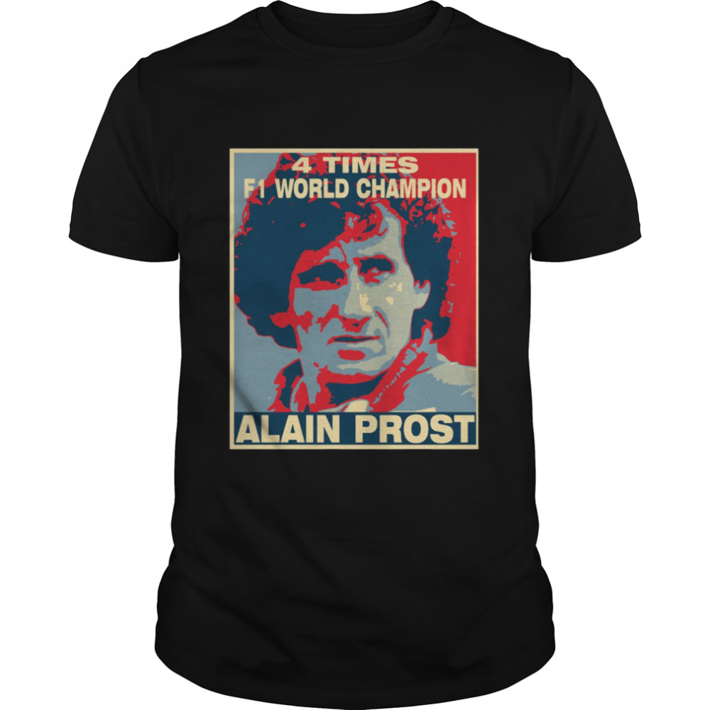 4 Times F1 Champion Alain Prost shirt