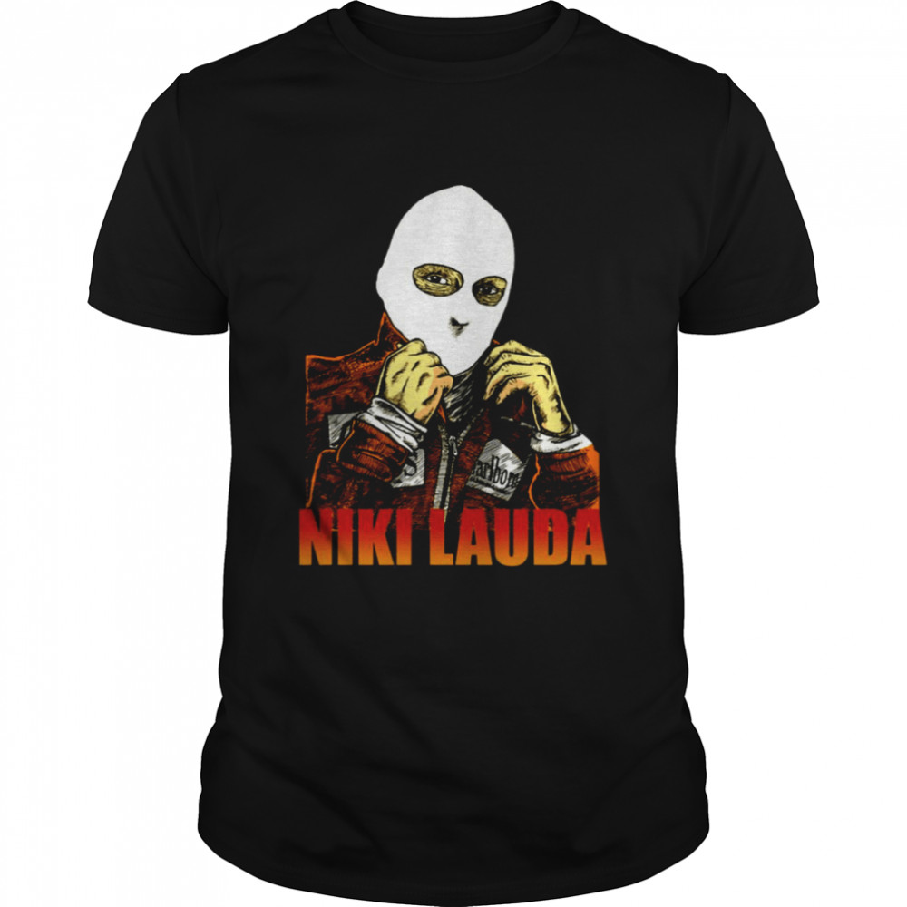 90s Design Niki Lauda Mask Icon shirt