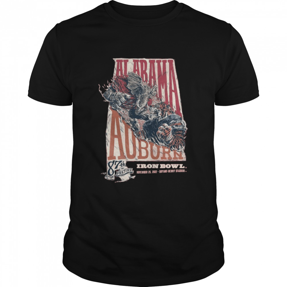 Alabama Vs Auburn 87th Meeting Iron Bowl 2022 Bryant Denny Stadium Shirt