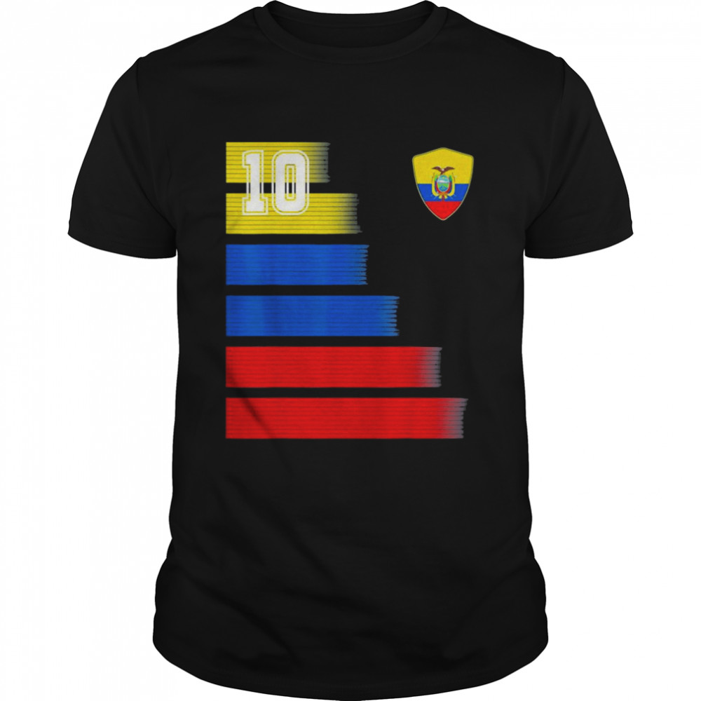 Ecuador Soccer Jersey Flag Retro 10 Ecuadorian Football T-Shirt