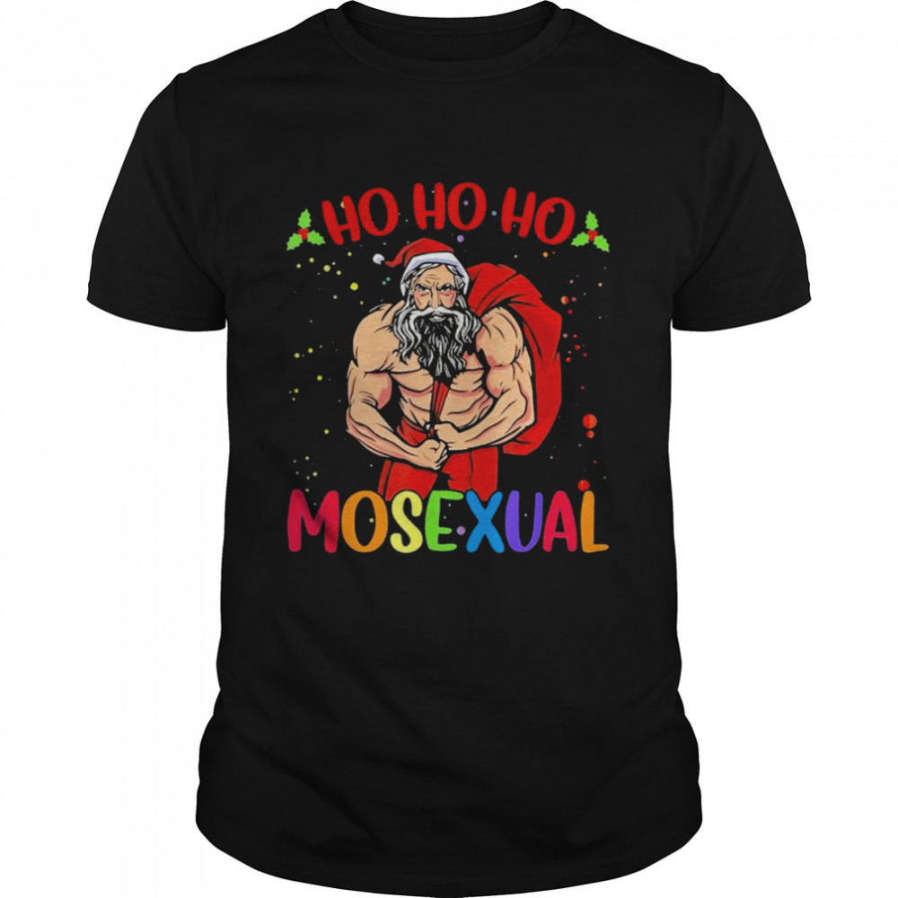 Ho ho ho mosexual gay santa LGBT gay pride Christmas T-shirt