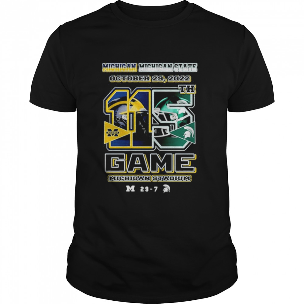 Michigan vs Michigan State 115th game 2022 matchup final score 29 7 shirt